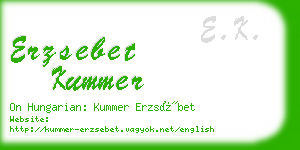 erzsebet kummer business card